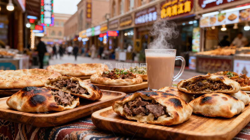 高清大图下载【趣麦麦图】烤包子  金黄   洋葱 