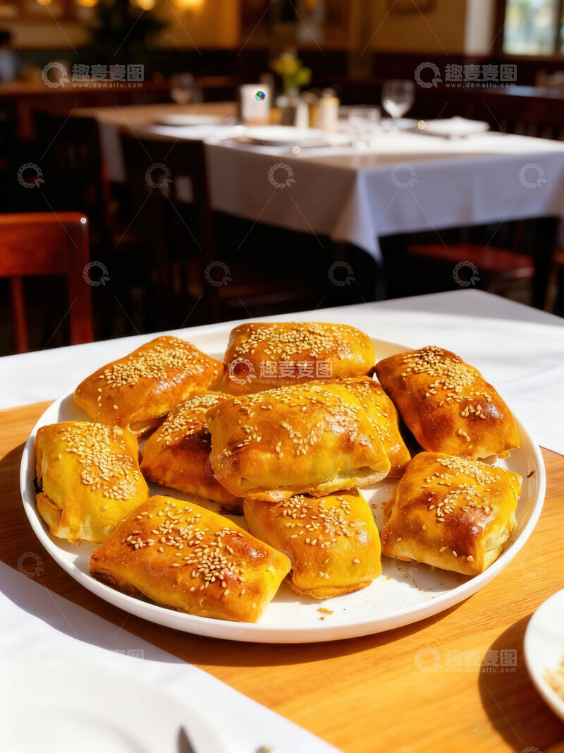 高清大图下载【趣麦麦图】烤包子  金黄  小吃