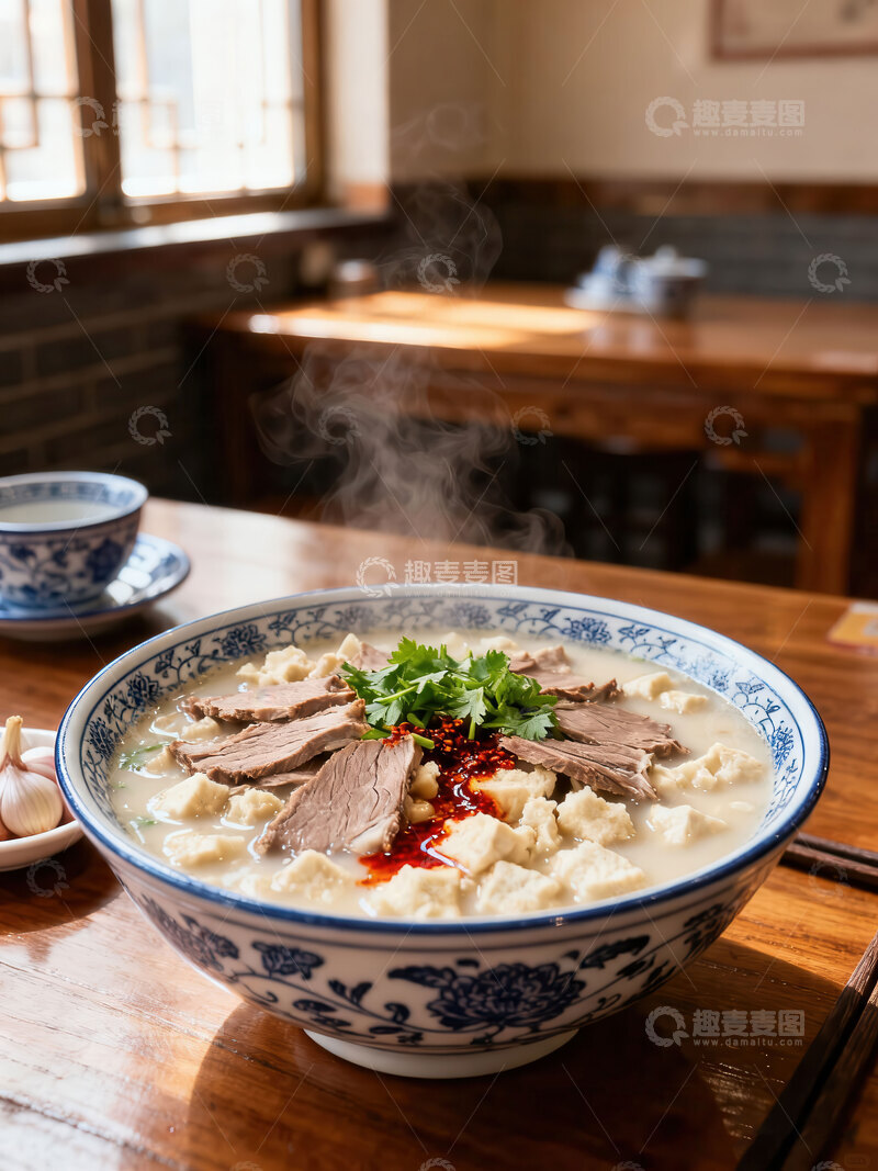 高清大图下载【趣麦麦图】泡馍  绵密  畅饮  