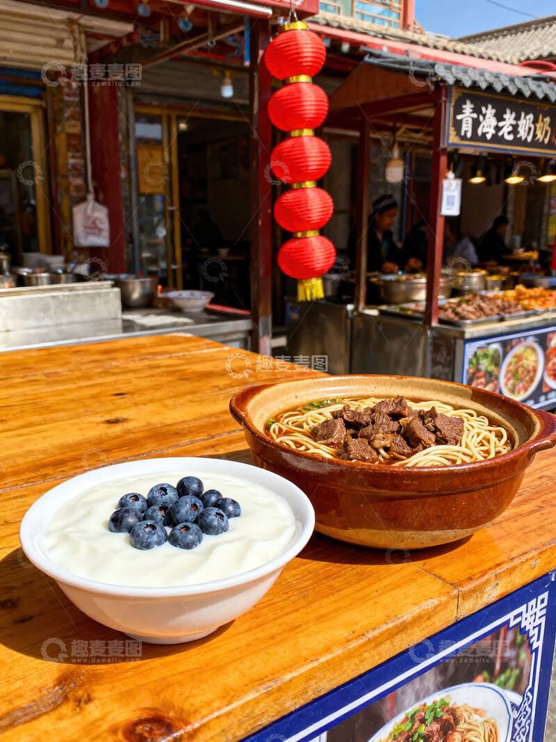 高清大图下载【趣麦麦图】酸奶  醇厚  奶皮  