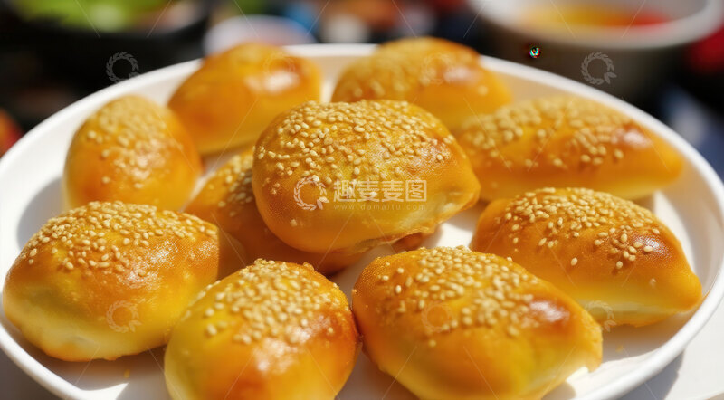 高清大图下载【趣麦麦图】烤包子  金黄  扎实