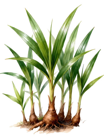 水彩风格植物插画