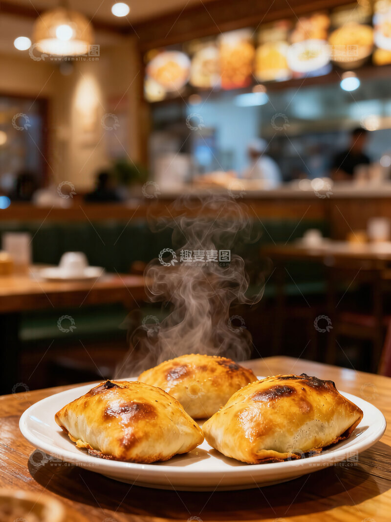 高清大图下载【趣麦麦图】烤包子  金黄  香浓