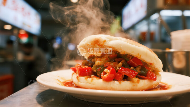 高清大图下载【趣麦麦图】夹馍  生猛  爽快  