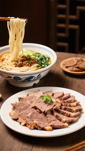 中式牛肉面美食摄影