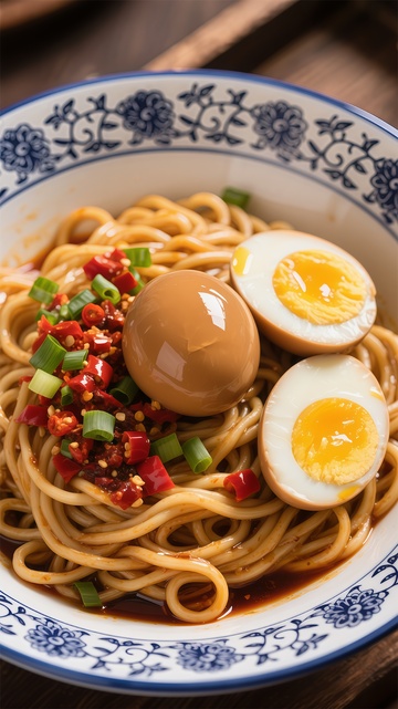 中式卤面美食摄影图片