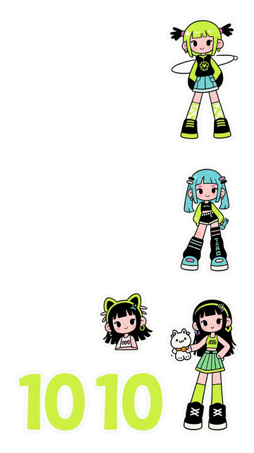 卡通少女时尚插画设计素材