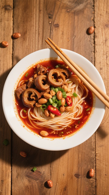 中式面食牛肉面美食摄影