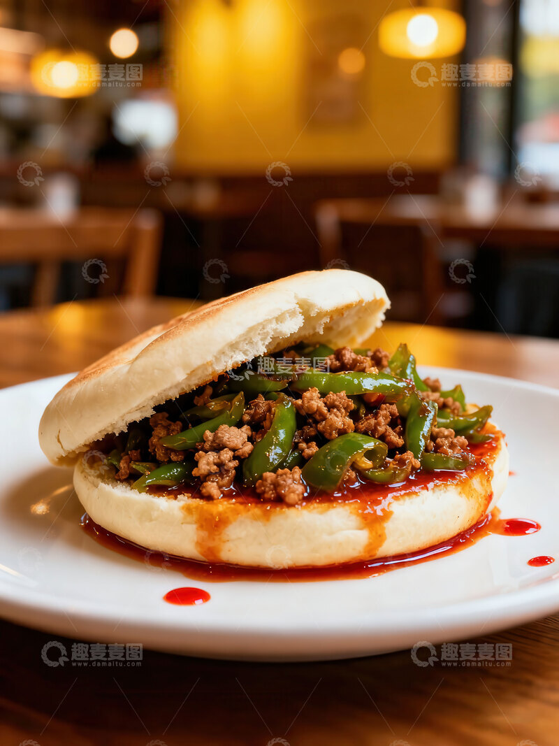 高清大图下载【趣麦麦图】夹馍  酥脆  早餐