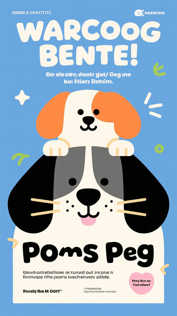 卡通狗主题儿童读物封面设计