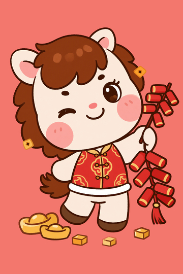 马年春节主题小马9