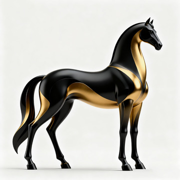 优雅修长流畅的马