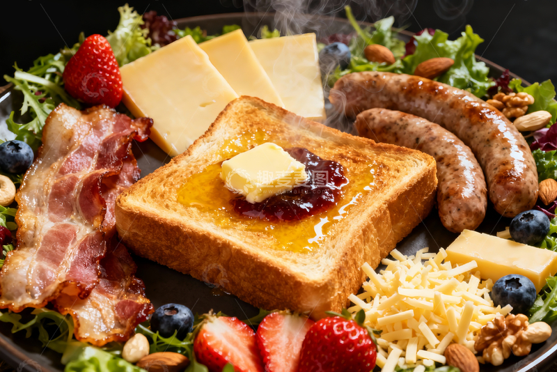 源文件下载【趣麦麦图】美式早餐拼盘5