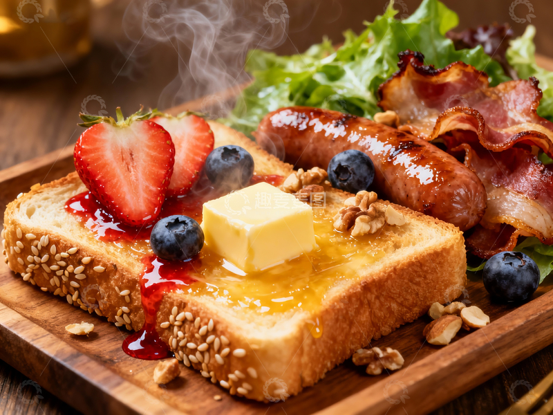 源文件下载【趣麦麦图】美式早餐拼盘1