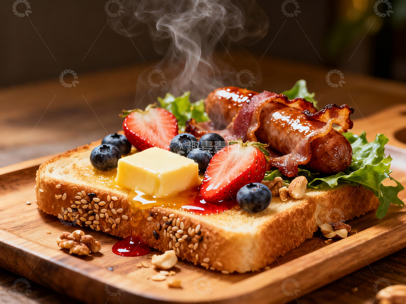 源文件下载【趣麦麦图】美式早餐拼盘2