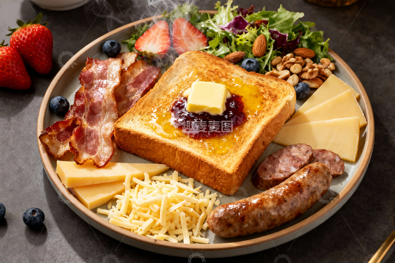 源文件下载【趣麦麦图】美式早餐拼盘11