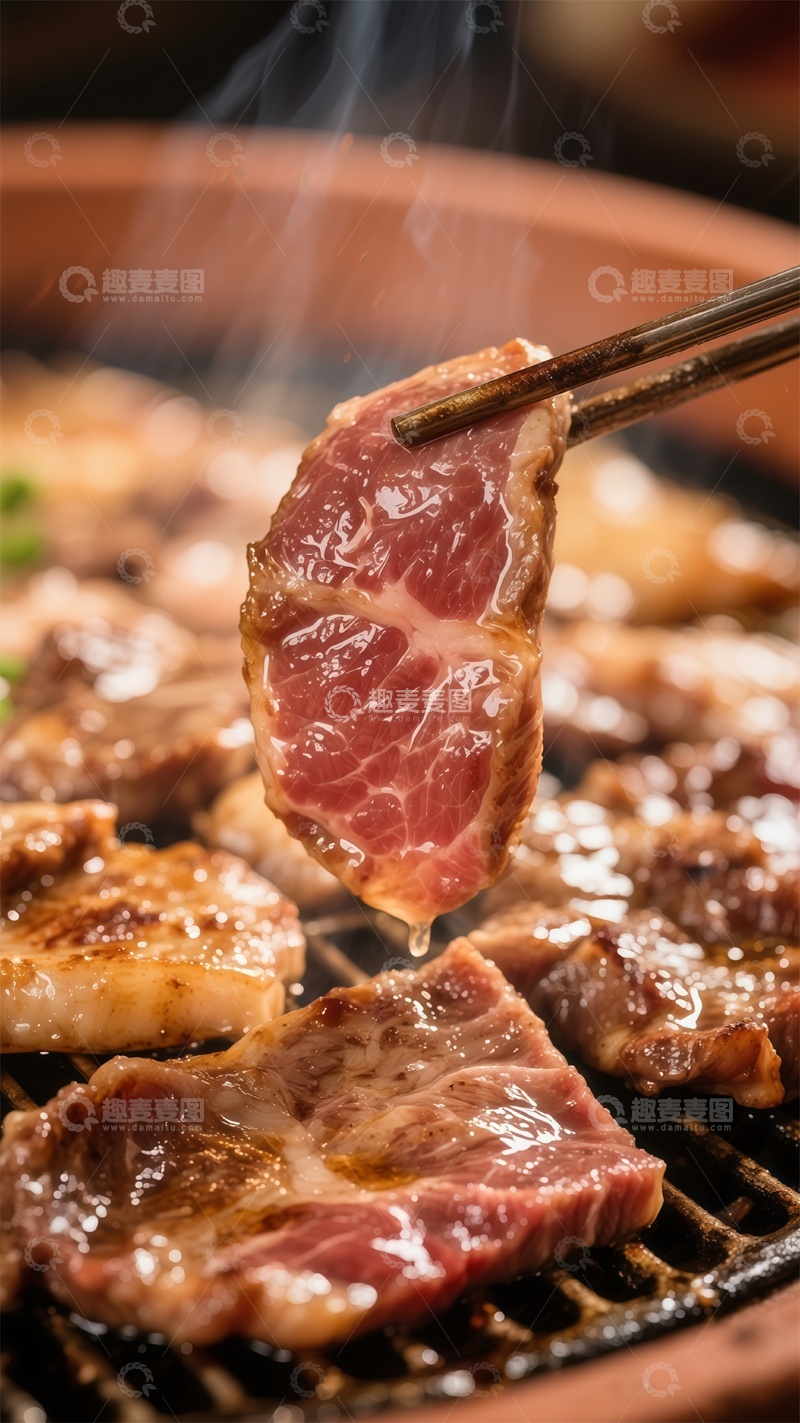 高清大图下载【趣麦麦图】烤肉美食特写摄影场景图片