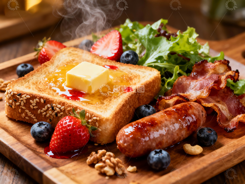 源文件下载【趣麦麦图】美式早餐拼盘4