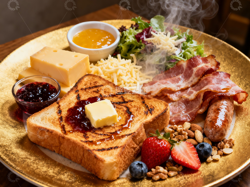 源文件下载【趣麦麦图】美式早餐拼盘13
