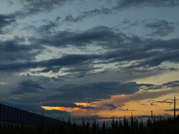 黄昏田园风光摄影图片