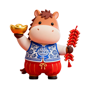 卡通牛年贺岁吉祥物设计