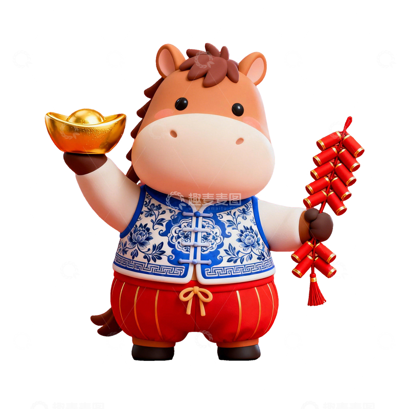 源文件下载【趣麦麦图】卡通牛年贺岁吉祥物设计