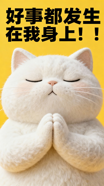 可爱毛绒猫咪插画