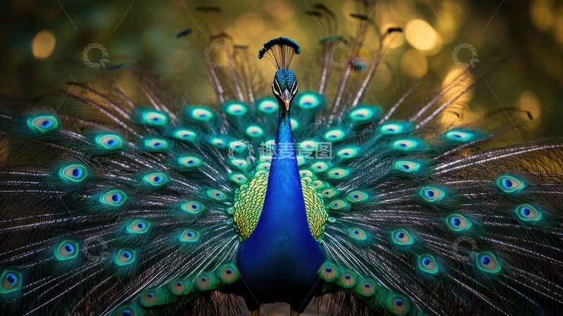 高清大图下载【趣麦麦图】开屏的花孔雀