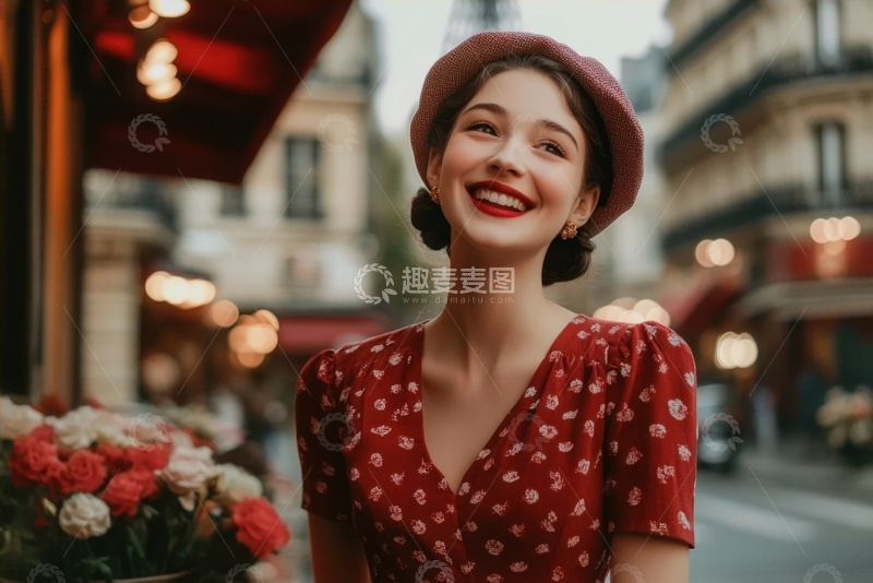 高清大图下载【趣麦麦图】-街头站立的一位时尚美女