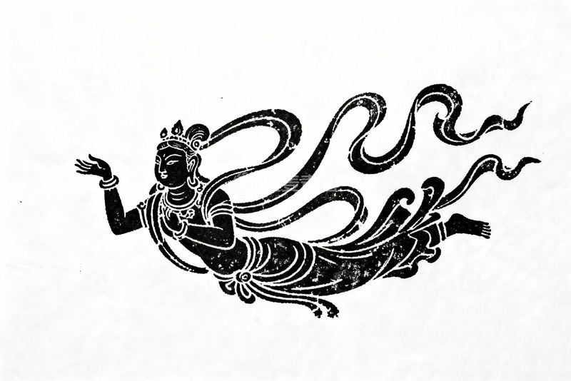 高清大图下载【趣麦麦图】云冈壁画飞天神态2
