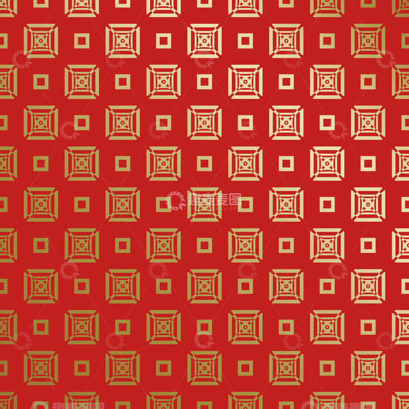 源文件下载【趣麦麦图】红金中式喜庆花纹背景368