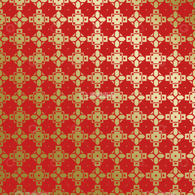 源文件下载【趣麦麦图】红金中式喜庆花纹背景366