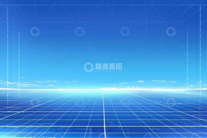 高清大图下载【趣麦麦图】蓝色线条科技感背景