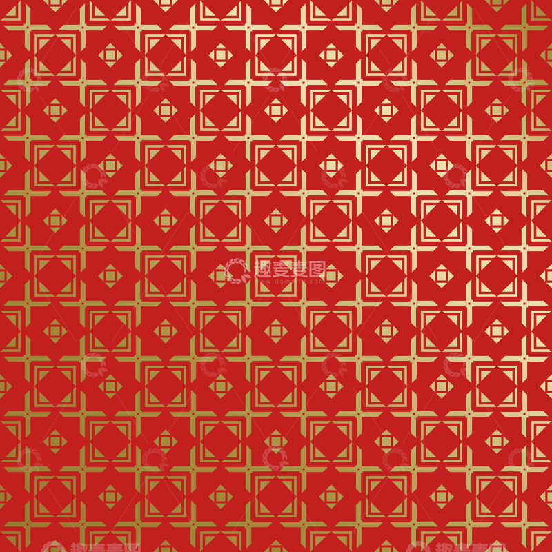 源文件下载【趣麦麦图】红金中式喜庆花纹背景382