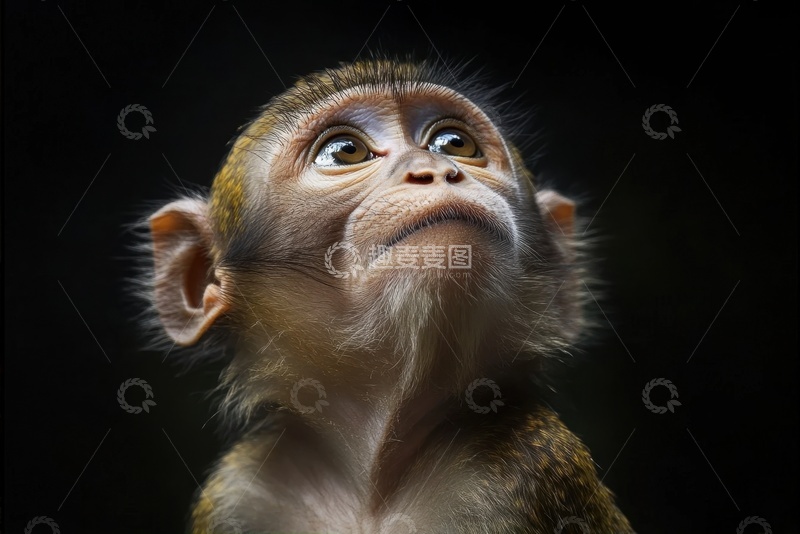 高清大图下载【趣麦麦图】一只可爱的小猴子特写摄影