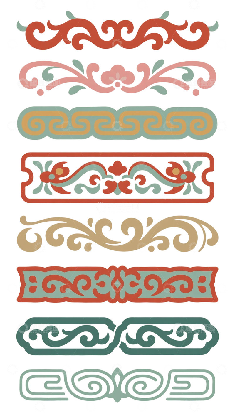 高清大图下载【趣麦麦图】传统花纹装饰图案设计素材