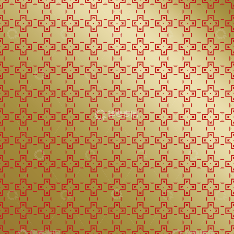 源文件下载【趣麦麦图】-红金中式喜庆花纹背景373