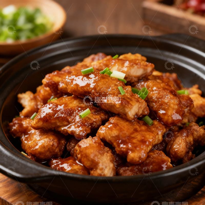 高清大图下载【趣麦麦图】砂锅金黄炸鸡块美食摄影