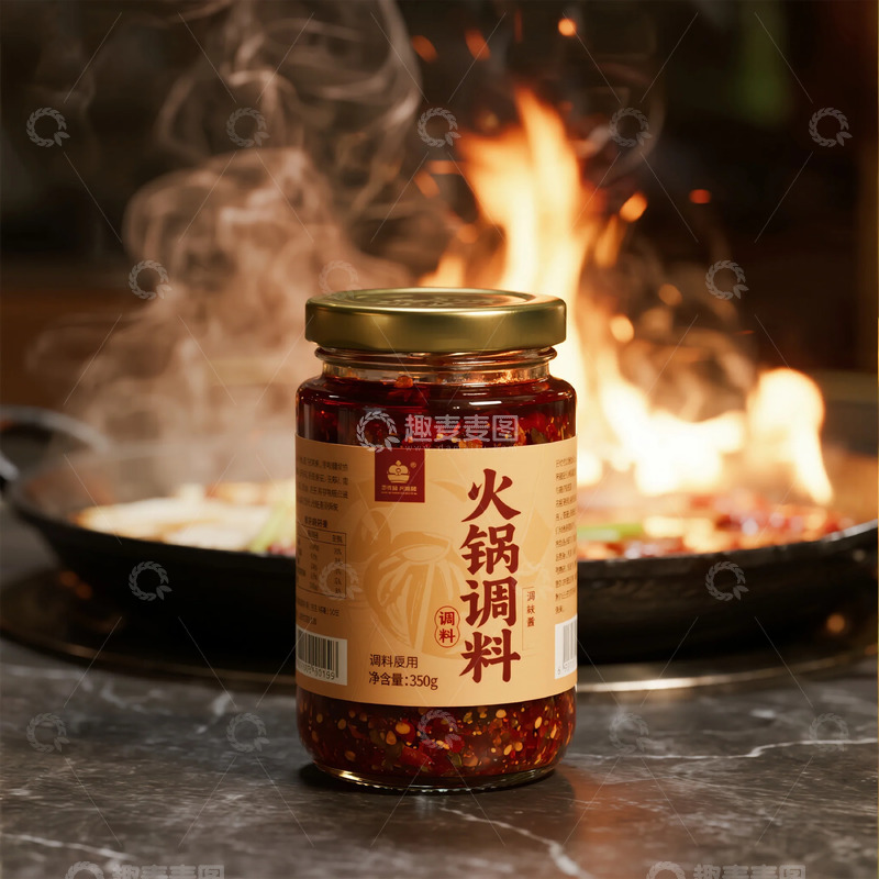 高清大图下载【趣麦麦图】火锅调料美味香辣