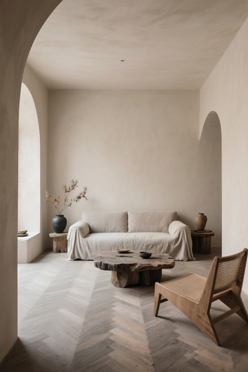 侘寂风别墅客厅室内设计