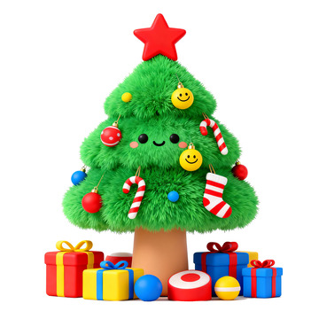 卡通圣诞树礼物
