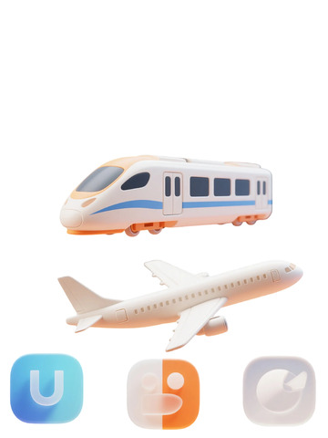 交通模型玩具列车飞机图标
