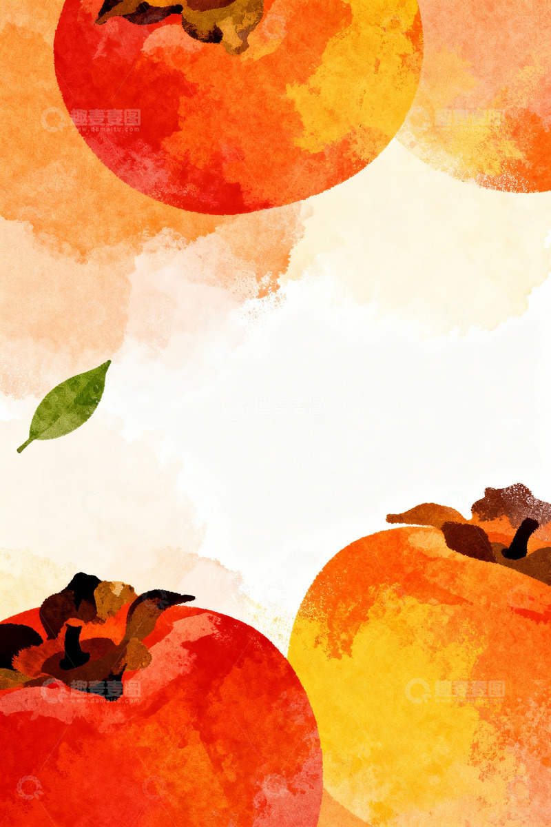 高清大图下载【趣麦麦图】柿子剪影局部特写6