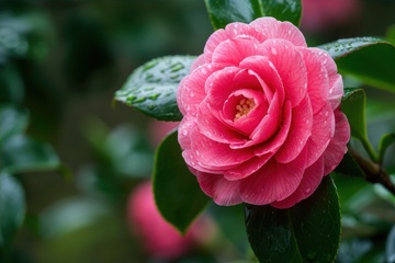 粉色的一朵山茶花