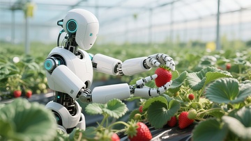 智能农业机器人采摘草莓农场