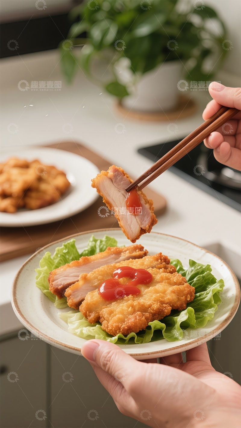 高清大图下载【趣麦麦图】美食摄影炸鸡烤肉盘