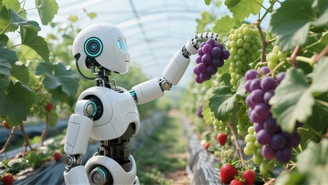 智能农业机器人采摘葡萄场景