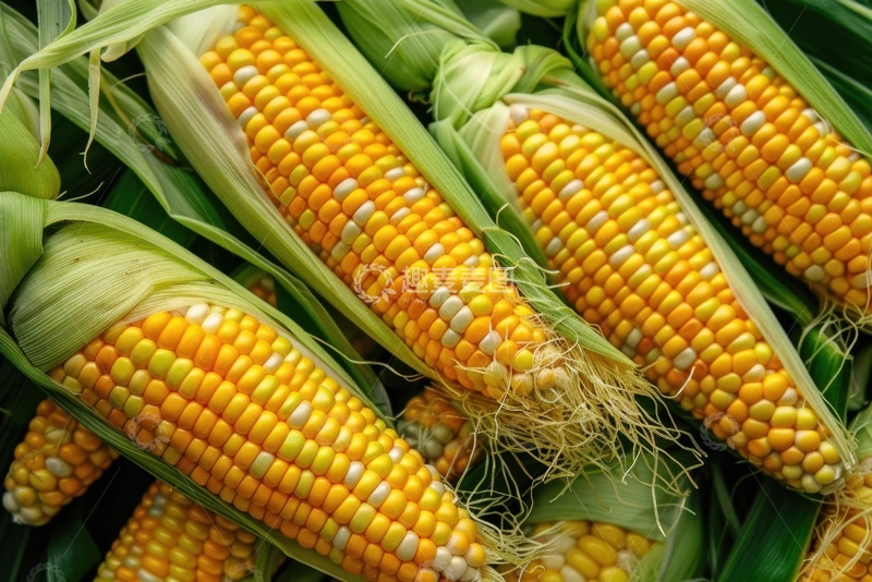 高清大图下载【趣麦麦图】一堆金黄色的玉米棒子