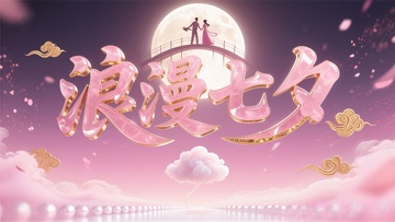 浪漫七夕爱情主题海报设计