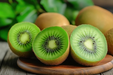 一堆切开的猕猴桃